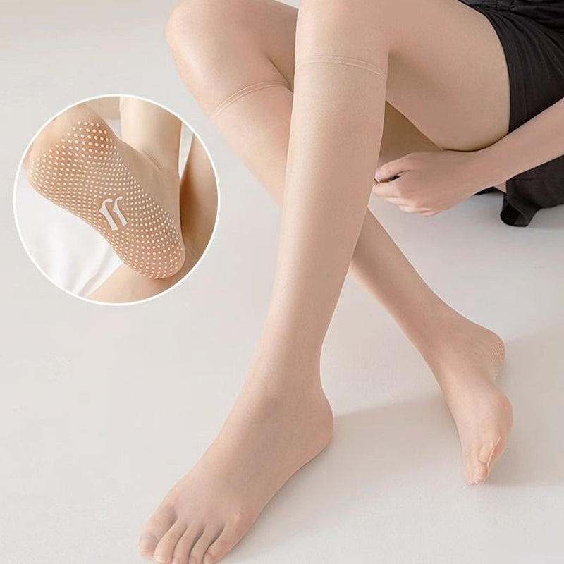 🥳2026 HOT SALE🥳💞50K+ SOLD!💥👢✨ 50% OFF! Knee High Sheer Stockings – Ultra-thin & transparent, non-slip sole for secure grip. Run-resistant, lightweight & stretchy. Nude, coffee, gray & black. 🦶💨