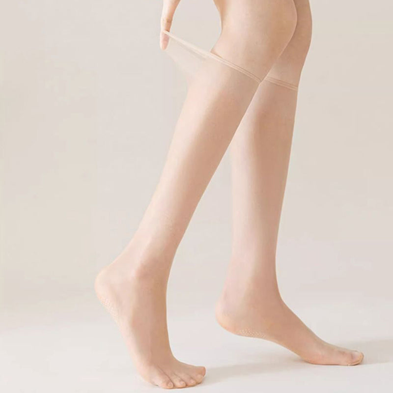 🥳2026 HOT SALE🥳💞50K+ SOLD!💥👢✨ 50% OFF! Knee High Sheer Stockings – Ultra-thin & transparent, non-slip sole for secure grip. Run-resistant, lightweight & stretchy. Nude, coffee, gray & black. 🦶💨