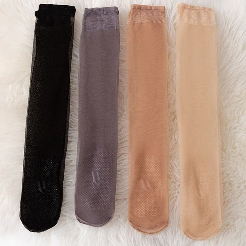 🥳2026 HOT SALE🥳💞50K+ SOLD!💥👢✨ 50% OFF! Knee High Sheer Stockings – Ultra-thin & transparent, non-slip sole for secure grip. Run-resistant, lightweight & stretchy. Nude, coffee, gray & black. 🦶💨