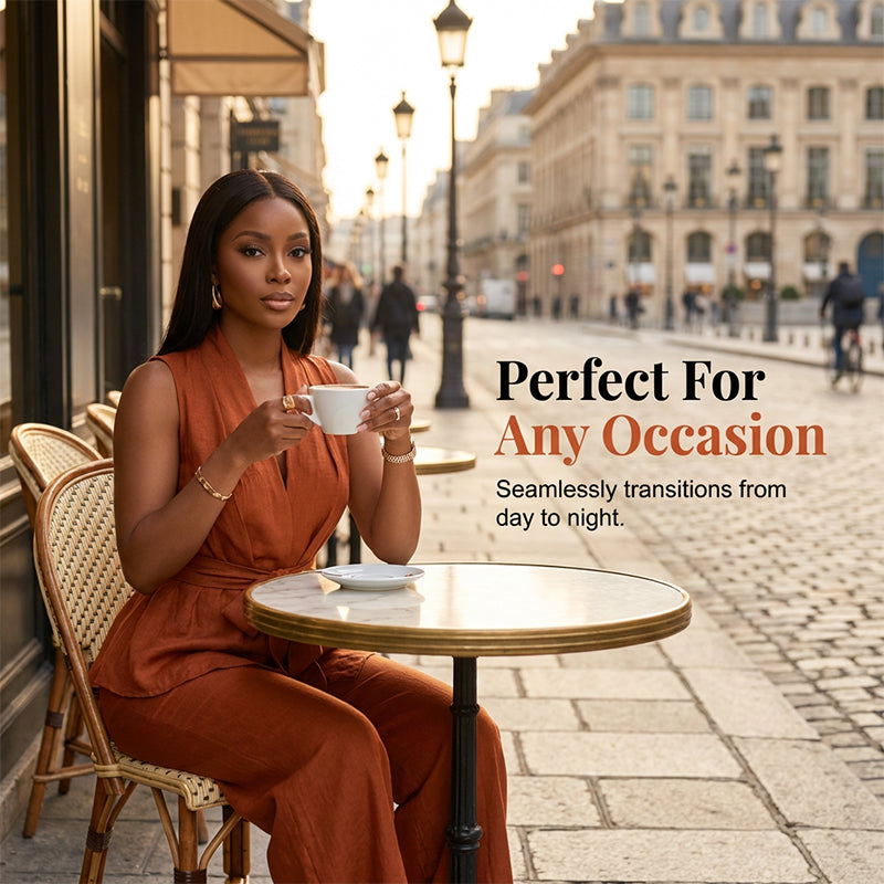 🥳2026 HOT SALE🥳💞50K+ SOLD!💥🎀💫 50% OFF! Sleeveless Top & Wide Pants Set – V-neck, adjustable waist. No matching hassle, instant chic. Perfect for holidays or everyday wear. 🛡️🕊️