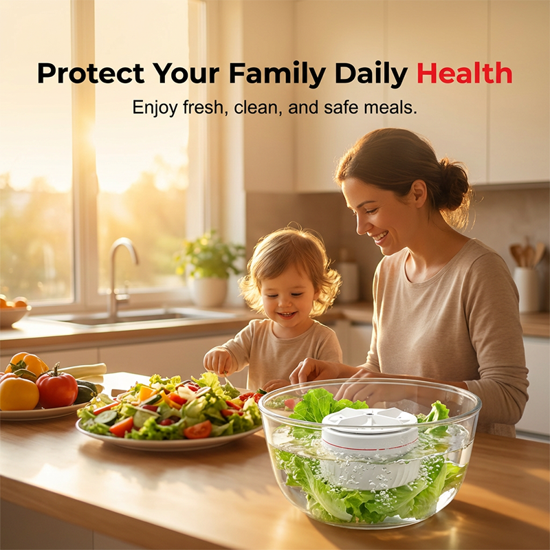 🥳2026 HOT SALE🥳💞50K+ SOLD!🍎🔋 50% OFF! Portable Vegetable Cleaner – Deep purification, visible dirt removal. Compact & travel‑friendly. Just place in water & press. Safe produce for family. 🛡️💚