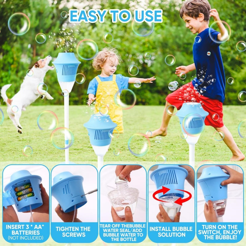 🥳2026 HOT SALE🥳💞50K+ SOLD!🫧🎶 50% OFF! Handheld Bubble Maker – Rich bubbles, cool lights & cheerful tunes. Stable base for indoor/outdoor. Hours of fun for little ones. 🏡✅