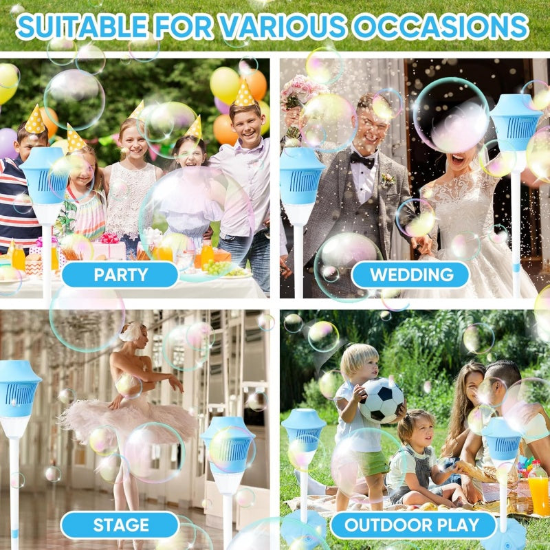 🥳2026 HOT SALE🥳💞50K+ SOLD!🫧🎶 50% OFF! Handheld Bubble Maker – Rich bubbles, cool lights & cheerful tunes. Stable base for indoor/outdoor. Hours of fun for little ones. 🏡✅