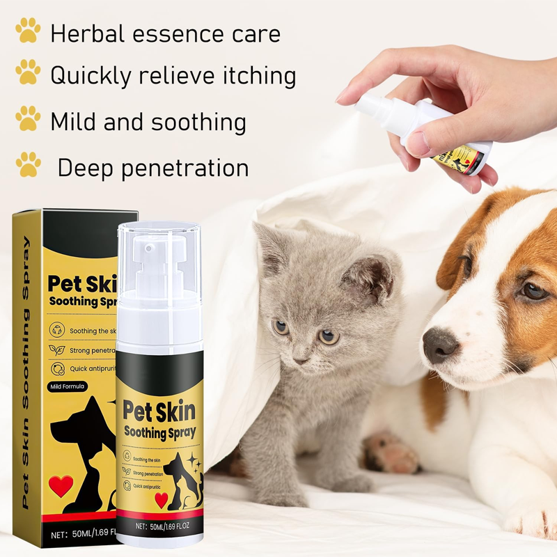 🥳2026 HOT SALE🥳💞50K+ SOLD! 🐶💨 50% OFF! Soothing Spray for Pets – Fast‑acting itch relief for hot spots, allergies & insect bites. Natural tea tree & lavender – safe for dogs & cats of all ages! 🛡️🐱