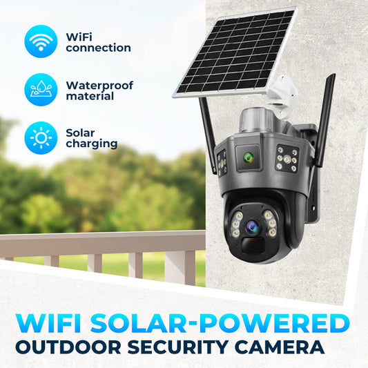 🥳2026 HOT SALE🥳💞50K+ SOLD!💥🌞📹 50% OFF! Solar WiFi Security Camera – 360° dual 4MP lenses, night vision & two‑way audio. No wires, no battery changes. Keep your home safe day & night. 🛡️✨