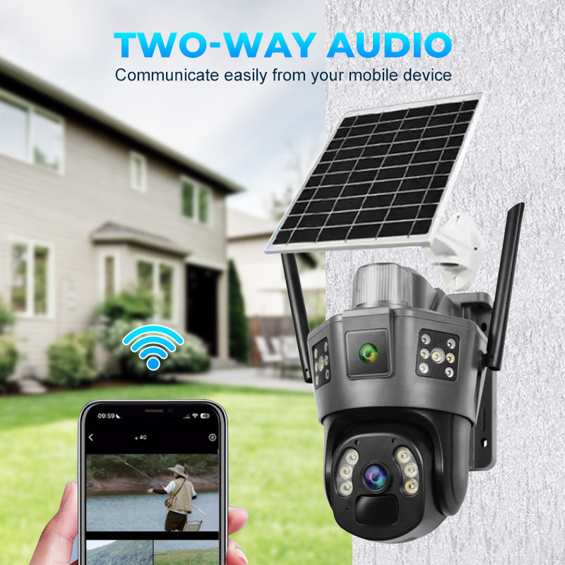 🥳2026 HOT SALE🥳💞50K+ SOLD!💥🌞📹 50% OFF! Solar WiFi Security Camera – 360° dual 4MP lenses, night vision & two‑way audio. No wires, no battery changes. Keep your home safe day & night. 🛡️✨