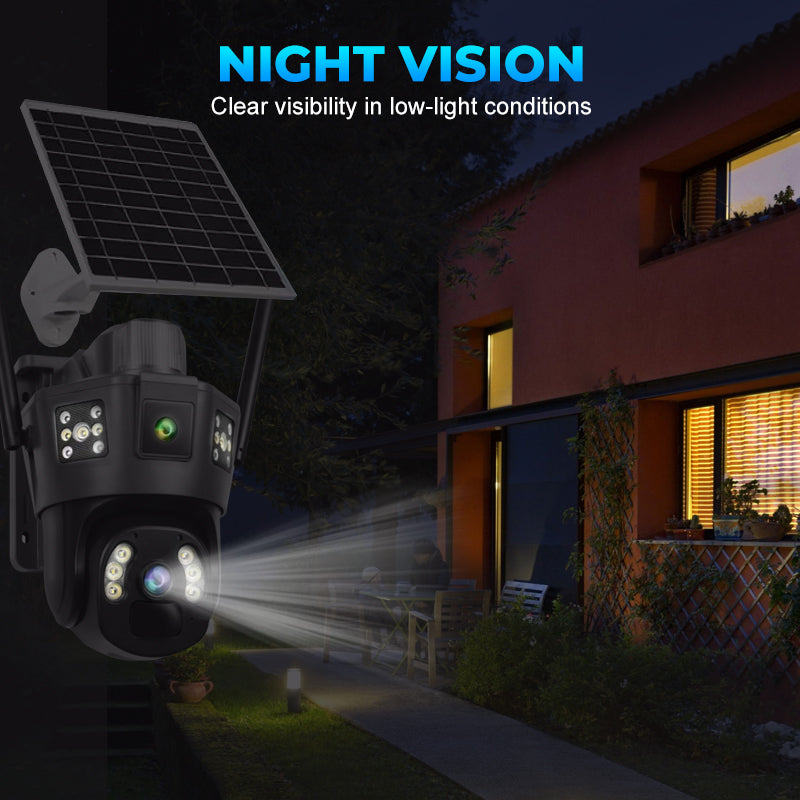 🥳2026 HOT SALE🥳💞50K+ SOLD!💥🌞📹 50% OFF! Solar WiFi Security Camera – 360° dual 4MP lenses, night vision & two‑way audio. No wires, no battery changes. Keep your home safe day & night. 🛡️✨