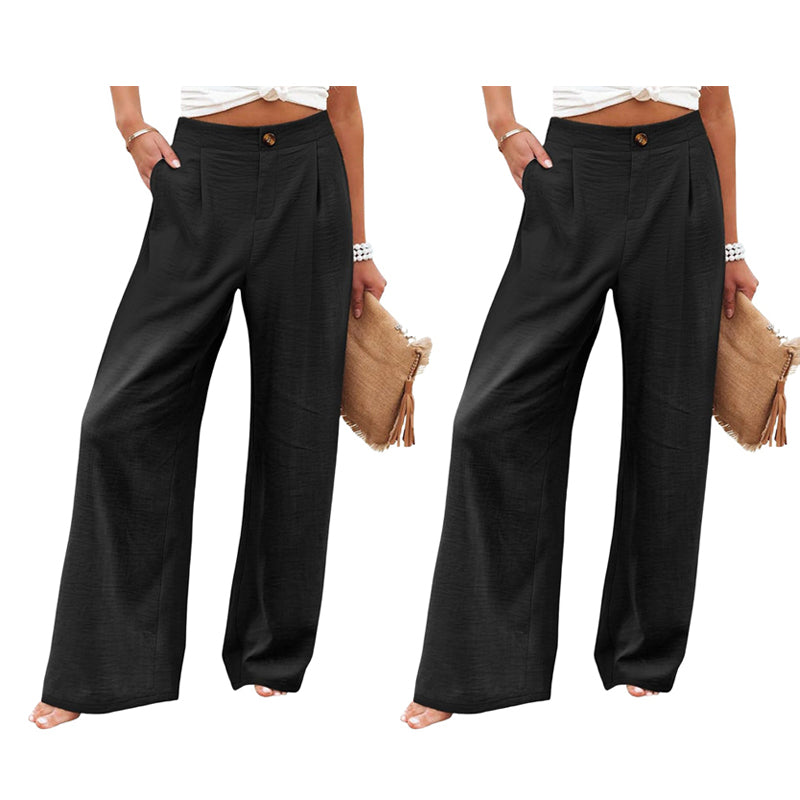 🥳2026 HOT SALE🥳💞50K+ SOLD!💥🎀💫 50% OFF! High-Waist Linen Feel Pants – Breathable fabric, functional pockets. Elastic waist for all-day comfort. A wardrobe must-have. 🛡️🕊️