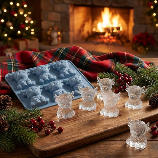 🥳2026 HOT SALE🥳💞50K+ SOLD!🐮🧊 50% OFF! Highland Cow Ice Cube Mold – Adorable 3D silicone tray, 6 cavities. Food‑grade, BPA‑free & dishwasher safe. A whisky lover’s must‑have! 🥃✨