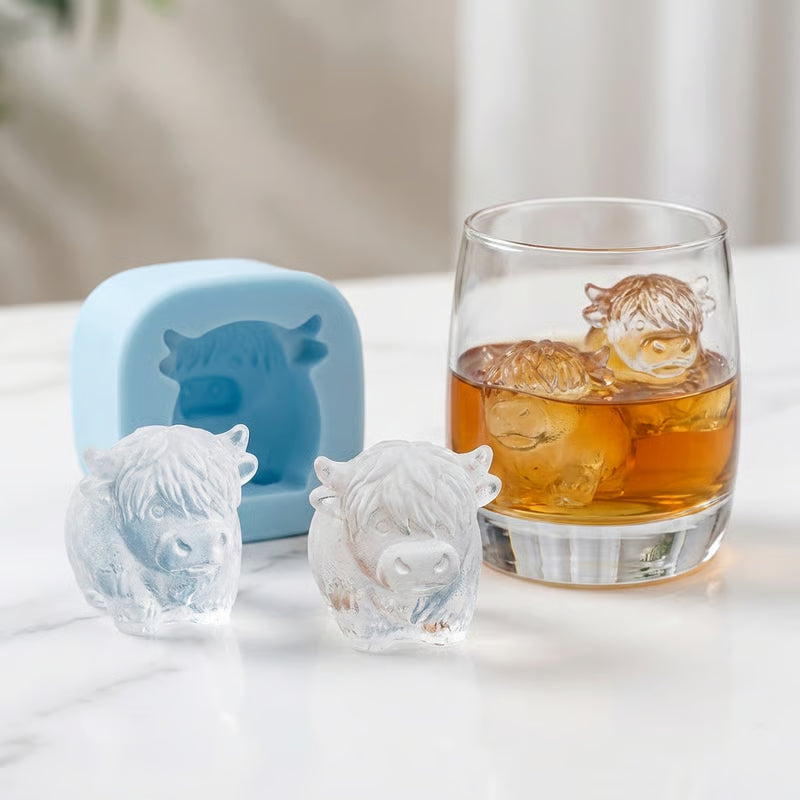🥳2026 HOT SALE🥳💞50K+ SOLD!🐮🧊 50% OFF! Highland Cow Ice Cube Mold – Adorable 3D silicone tray, 6 cavities. Food‑grade, BPA‑free & dishwasher safe. A whisky lover’s must‑have! 🥃✨