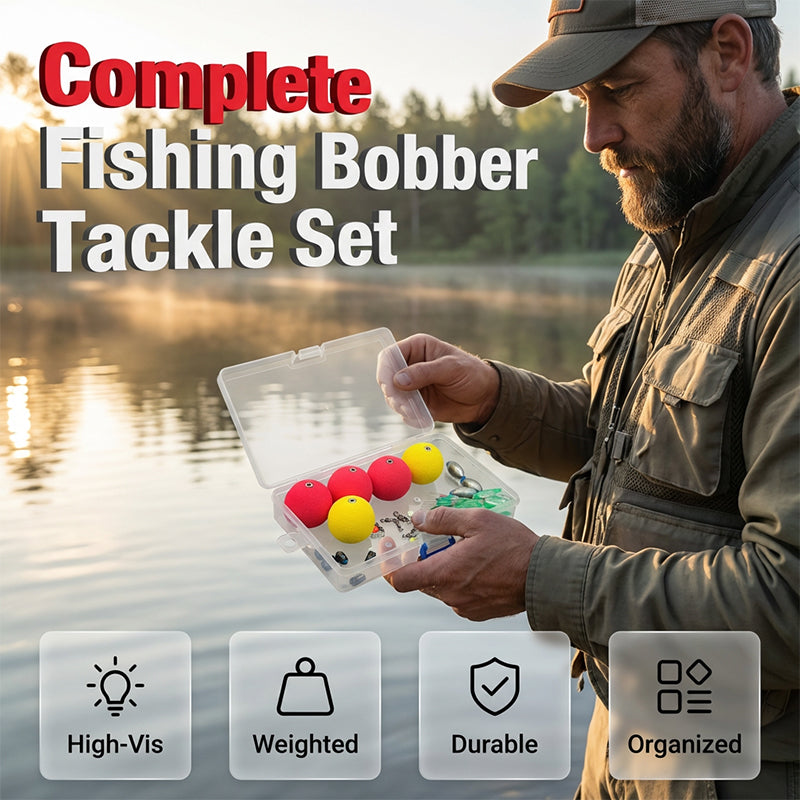 🥳2026 HOT SALE🥳💞50K+ SOLD! 🎣✨ 50% OFF! Complete Fishing Float & Sinker Rig Kit – high-buoyancy foam floats, precision weighted core, vivid strike indicators. Portable tackle box! 🛡️💪