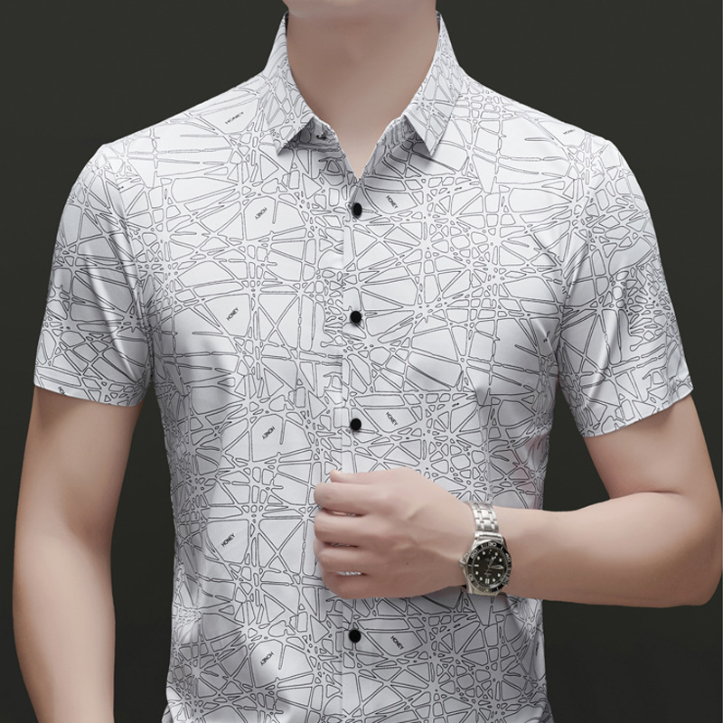 🥳2026 HOT SALE🥳💞50K+ SOLD!💥👔🌿 50% OFF! Men‘s Abstract Print Shirt – Lightweight, skin‑friendly & easy‑care. Lapel collar adds a smart touch. No ironing needed. Your summer go‑to. 🧺✅