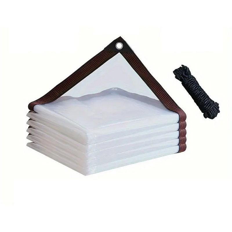 🥳2026 HOT SALE🥳💞50K+ SOLD! 🛡️🔩 50% OFF! Reinforced Transparent Tarp – aluminum grommets, 6-thread stitching, 3X longer life. Multi-use for roof, courtyard & carport – one tarp, endless jobs! 🏠💪