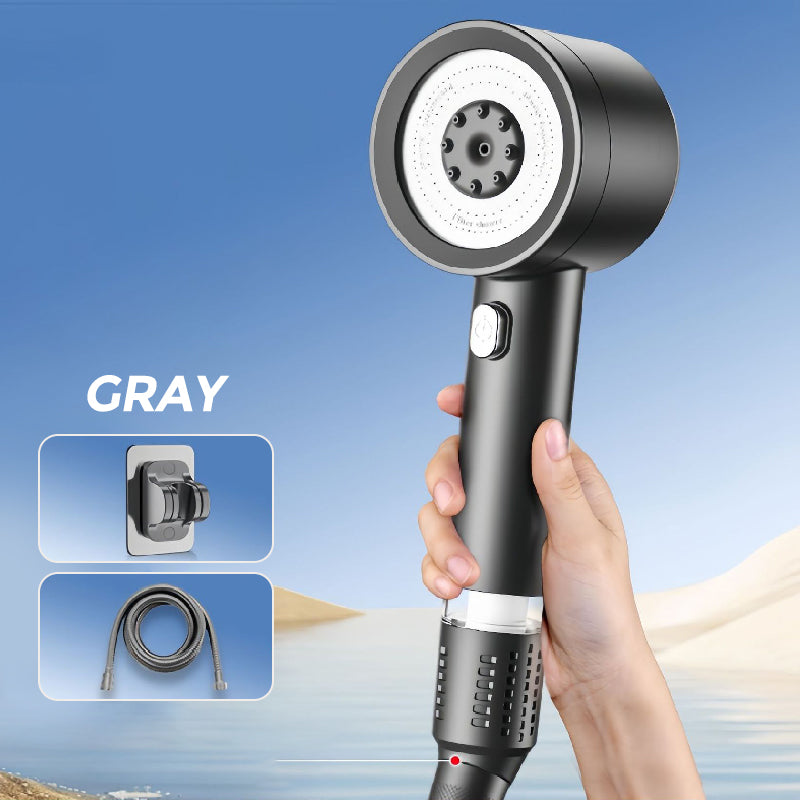 🥳2026 HOT SALE🥳💞50K+ SOLD!🚿💧 50% OFF! 4‑Mode High‑Pressure Shower Head – Built‑in filter, removes chlorine. Strong flow even in low pressure. 🔄✨
