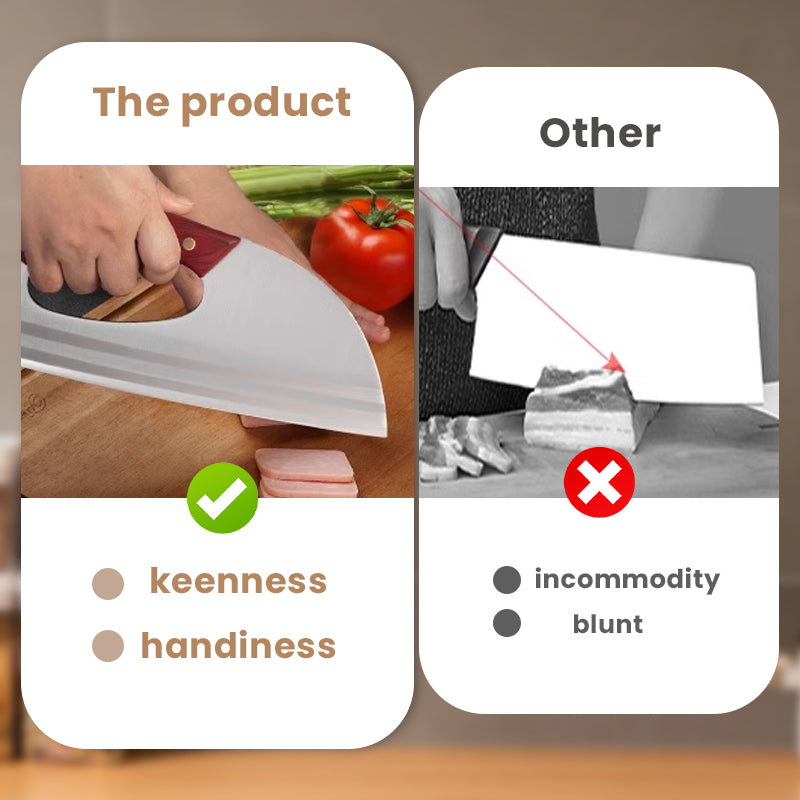 🥳2026 HOT SALE🥳💞50K+ SOLD!✨🥬 50% OFF! Ergonomic Kitchen Knife – Forward grip design, non-slip handle. Perfect for arthritis or weak wrists. Cut veggies, meat with ease. A thoughtful gift for home cooks. 🍅🔪