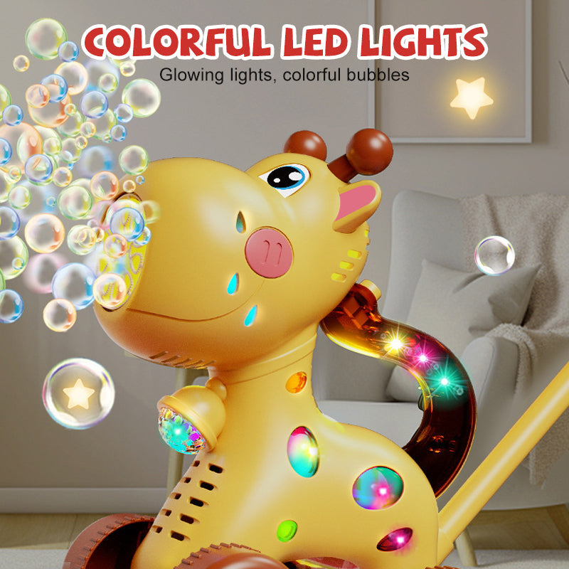 🥳2026 HOT SALE🥳💞50K+ SOLD!🐴✨ 50% OFF! Animal Bubble Lawn Mover – Pink pony / yellow deer. Large stable wheels, 2‑height handle. Comes with bubble liquid. Hours of outdoor play. 🏡🎁