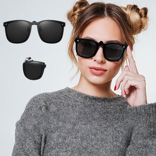 🥳2026 HOT SALE🥳💞50K+ SOLD!👓🌿 50% OFF! Clip‑on Polarized Sunglasses – Flip‑up design, true color vision. Protects from glare & UV. Foldable with case. Perfect for reading or driving. 🚗✅