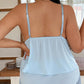 🥳2026 HOT SALE🥳💞50K+ SOLD!👗🌸 50% OFF! Lace Trim Camisole & Shorts Pajama Set – Soft satin-like fabric, adjustable straps & V-neck. Elastic waist shorts for easy on/off. Perfect for a relaxing night. 🛏️✨
