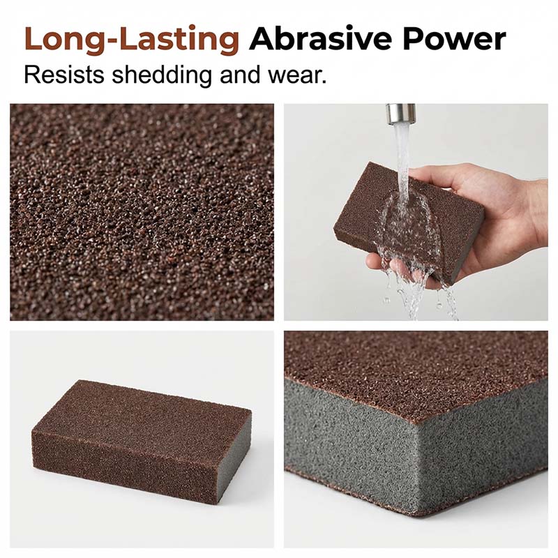 🥳2026 HOT SALE🥳💞50K+ SOLD!🧽🔥 50% OFF! Emery Sponge Scrubber – Removes burnt grease & rust instantly. Flexible & durable, ergonomic handle. A heavy-duty cleaning essential. 🍳✨