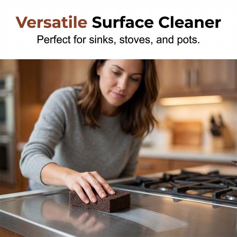 🥳2026 HOT SALE🥳💞50K+ SOLD!🧽🔥 50% OFF! Emery Sponge Scrubber – Removes burnt grease & rust instantly. Flexible & durable, ergonomic handle. A heavy-duty cleaning essential. 🍳✨