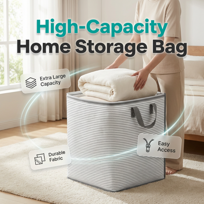 🥳2026 HOT SALE🥳💞50K+ SOLD!🏠🛋️50% OFF! Large Collapsible Storage Bag – Huge capacity, reinforced handles & smooth dual zipper. Folds flat when not in use. Perfect for bedding, coats & loft clutter. A home organizer’s best friend! 🧺💪