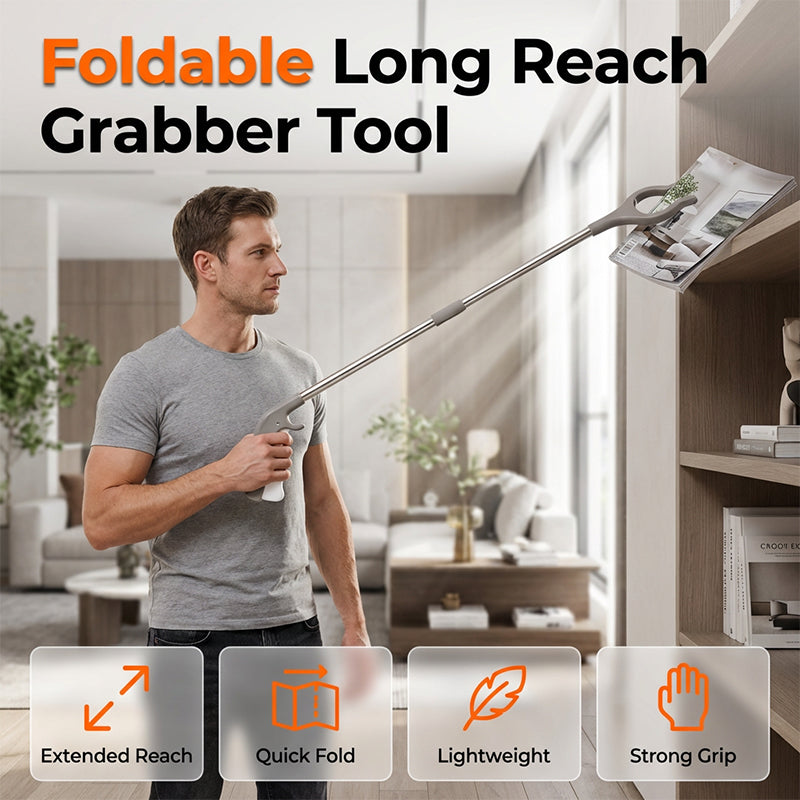 🥳2026 HOT SALE🥳💞50K+ SOLD!🏠🔧 LAST DAY 60% OFF! Foldable Reacher Grabber – Reach, grab, fold. Sturdy stainless steel, ideal for picking up trash, cans or dropped items. A reliable daily helper. 🦾🕊️