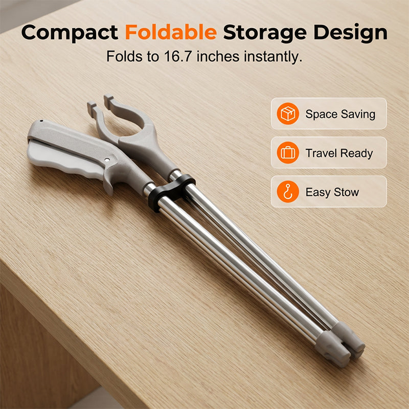 🥳2026 HOT SALE🥳💞50K+ SOLD!🏠🔧 LAST DAY 60% OFF! Foldable Reacher Grabber – Reach, grab, fold. Sturdy stainless steel, ideal for picking up trash, cans or dropped items. A reliable daily helper. 🦾🕊️