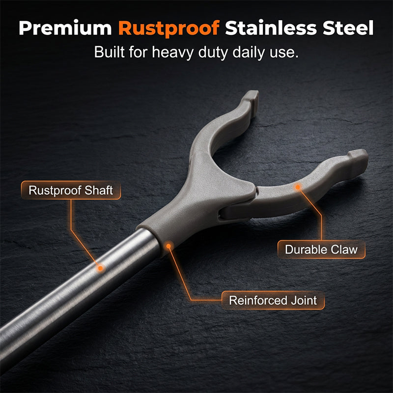 🥳2026 HOT SALE🥳💞50K+ SOLD!🏠🔧 LAST DAY 60% OFF! Foldable Reacher Grabber – Reach, grab, fold. Sturdy stainless steel, ideal for picking up trash, cans or dropped items. A reliable daily helper. 🦾🕊️