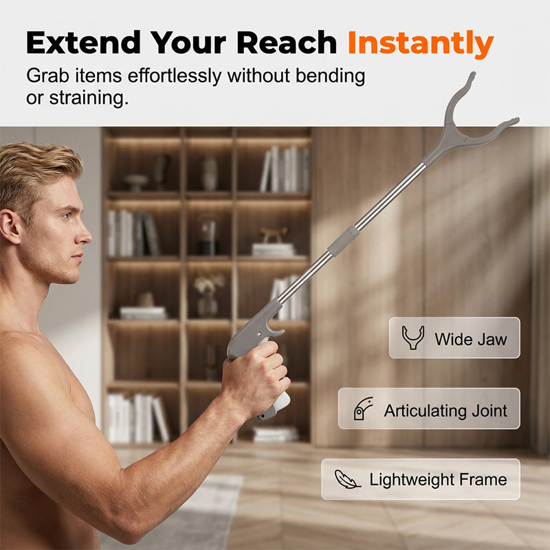 🥳2026 HOT SALE🥳💞50K+ SOLD!🏠🔧 LAST DAY 60% OFF! Foldable Reacher Grabber – Reach, grab, fold. Sturdy stainless steel, ideal for picking up trash, cans or dropped items. A reliable daily helper. 🦾🕊️