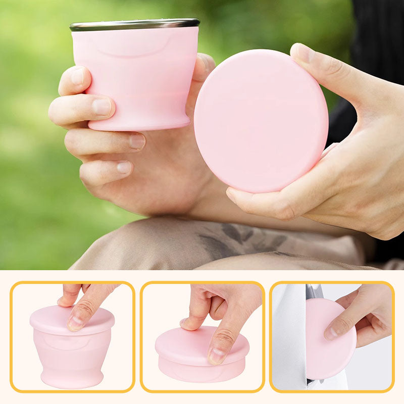 🥳2026 HOT SALE🥳💞50K+ SOLD!🧊🥤 50% OFF! Folding Travel Cup – BPA‑free, withstands -40°C to 230°C. Wide base, no tipping. Collapses to pocket size. A camping essential. 🏕️✅