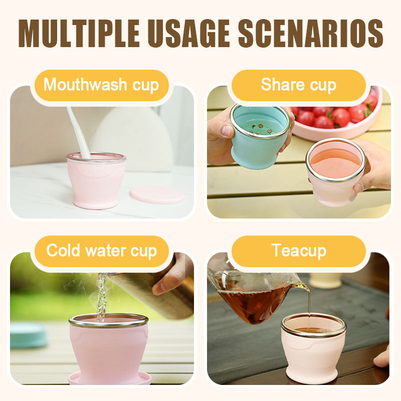 🥳2026 HOT SALE🥳💞50K+ SOLD!🧊🥤 50% OFF! Folding Travel Cup – BPA‑free, withstands -40°C to 230°C. Wide base, no tipping. Collapses to pocket size. A camping essential. 🏕️✅