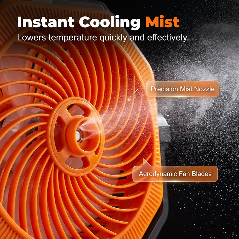🥳2026 HOT SALE🥳💞50K+ SOLD!🌞⛺ 50% OFF! Solar Portable Misting Fan – Cool mist + wide oscillation + remote control. Solar powered, off‑grid camping comfort. No more sticky summer days! 💨🌀