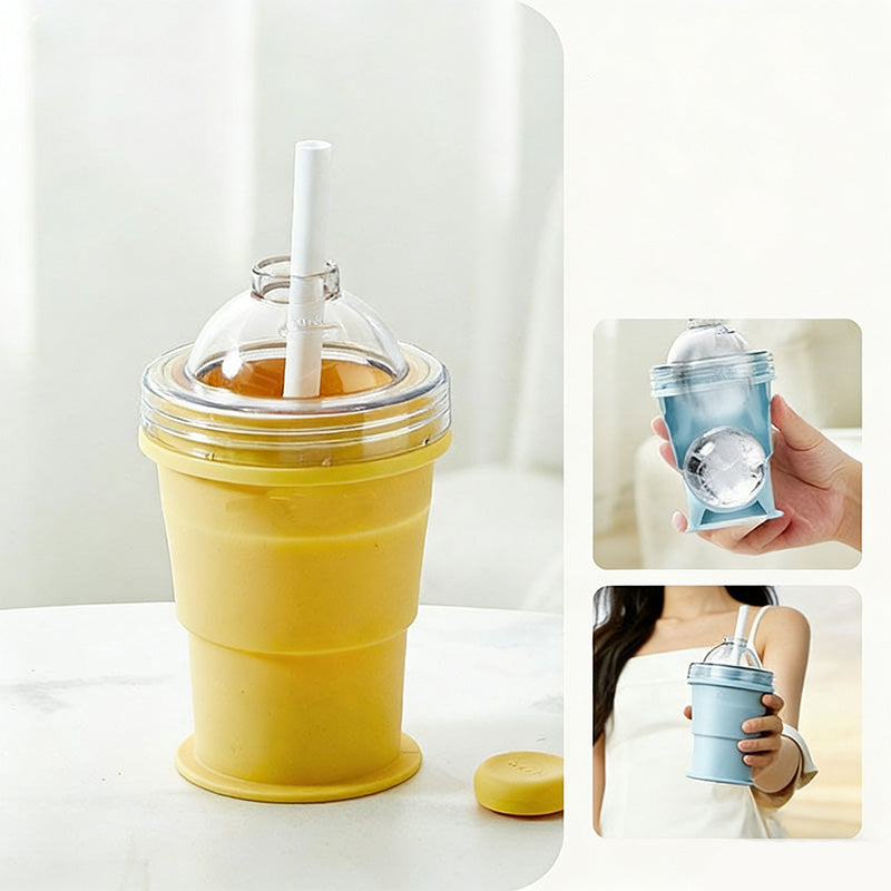 🥳2026 HOT SALE🥳💞50K+ SOLD!🍦❄️ 50% OFF! 2-in-1 Ice Cream Cup with Straw – Double-wall insulation, keeps treats cold. Reusable & collapsible. No mess, just pure enjoyment. A summer essential. 🧊💚