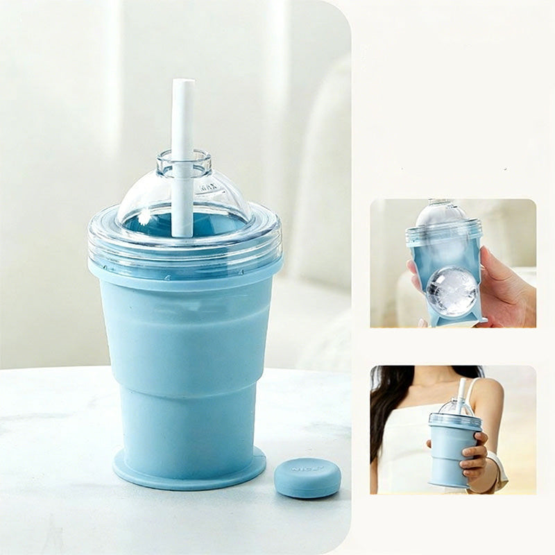🥳2026 HOT SALE🥳💞50K+ SOLD!🍦❄️ 50% OFF! 2-in-1 Ice Cream Cup with Straw – Double-wall insulation, keeps treats cold. Reusable & collapsible. No mess, just pure enjoyment. A summer essential. 🧊💚