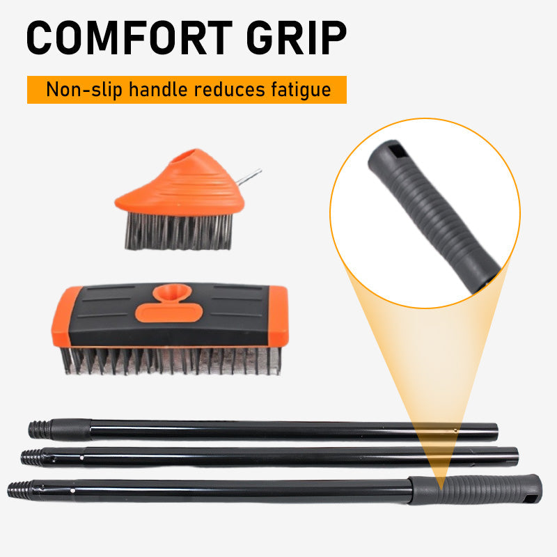 🥳2026 HOT SALE🥳💞50K+ SOLD!🔧💨 50% OFF! 3‑in‑1 Weed & Moss Removal Kit – Durable steel brushes, ergonomic non‑slip grip. Adjustable length for standing work. Ideal for patios, driveways & stone paths. 🇬🇧✨🧤