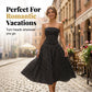 🥳2026 HOT SALE🥳💞50K+ SOLD!👗🌹 50% OFF! Polka Dot Strapless Dress – Secure fit, breathable fabric. Timeless vacation elegance. ✨🌸