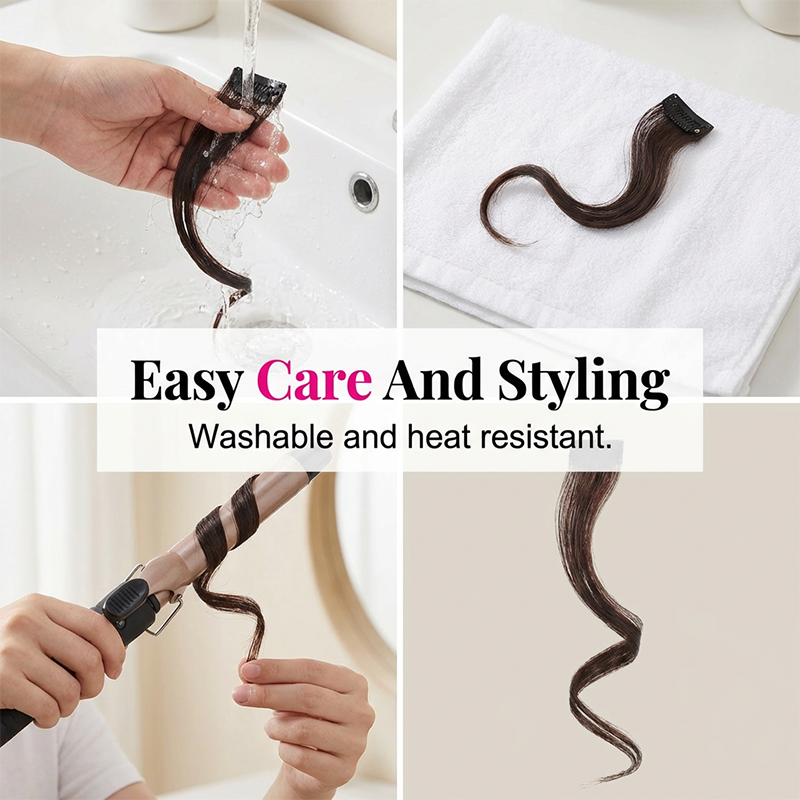 🥳2026 HOT SALE🥳💞50K+ SOLD!✨💇‍♀️ 50% OFF! Clip-in Long Side Air Bangs – Instantly frames your face, hides forehead lines. Premium synthetic silk, secure clips. Natural black & brown shades. Effortless beauty in seconds! 🌸🦋