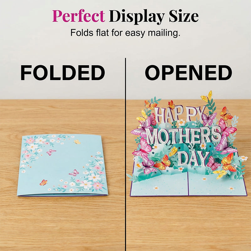 🥳2026 HOT SALE🥳💞50K+ SOLD!💐🎁 50% OFF! 3D Pop-Up Mother‘s Day Card – Intricate laser-cut flowers & butterflies. A keepsake she’ll treasure forever. Make her smile! ✨🌸