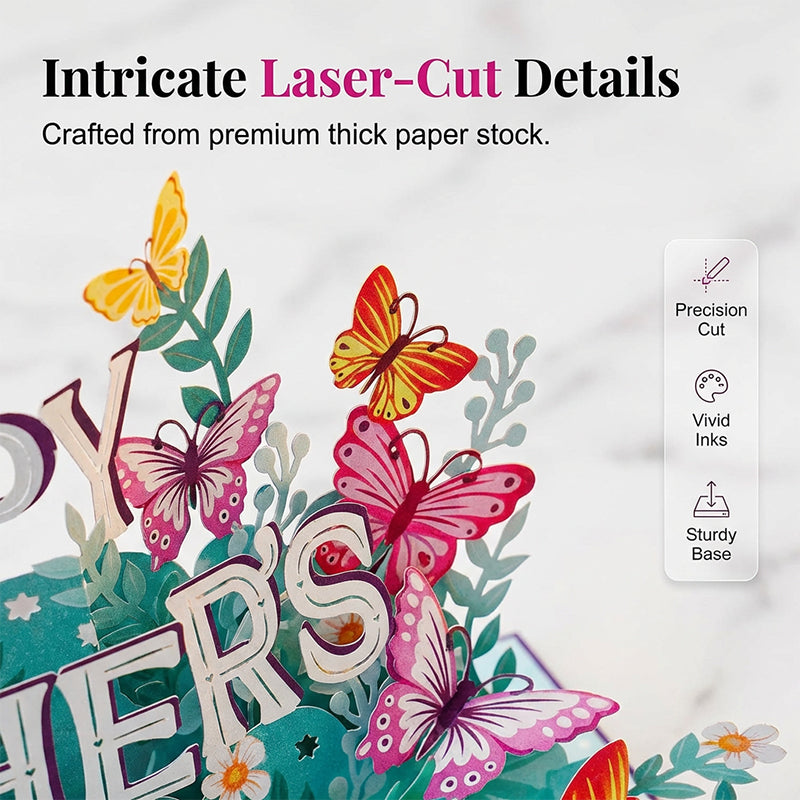 🥳2026 HOT SALE🥳💞50K+ SOLD!💐🎁 50% OFF! 3D Pop-Up Mother‘s Day Card – Intricate laser-cut flowers & butterflies. A keepsake she’ll treasure forever. Make her smile! ✨🌸