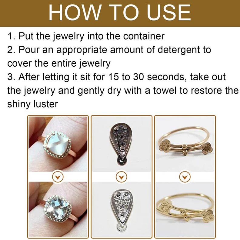 🥳2026 HOT SALE🥳💞50K+ SOLD!💎✨ 50% OFF! Jewelry Cleaner Liquid – Gently removes dullness & grime, restores diamond & gold brilliance. Hypoallergenic, safe for skin & stones. Just dip & shine. Your jewels’ best friend. 🛡️💍