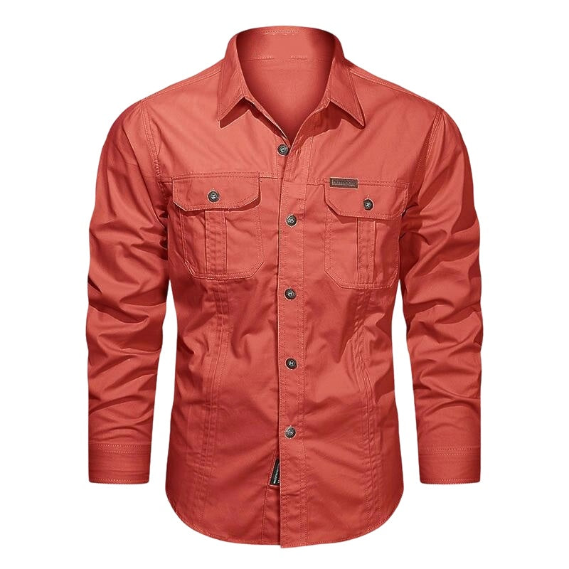 🥳2026 HOT SALE🥳💞50K+ SOLD!👕🔥 50% OFF! Men’s Long Sleeve Cotton Workwear Shirt – Breathable, reinforced seams & dual chest pockets. Tailored fit moves with you. A durable everyday essential. 🛡️✨