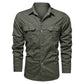🥳2026 HOT SALE🥳💞50K+ SOLD!👕🔥 50% OFF! Men’s Long Sleeve Cotton Workwear Shirt – Breathable, reinforced seams & dual chest pockets. Tailored fit moves with you. A durable everyday essential. 🛡️✨