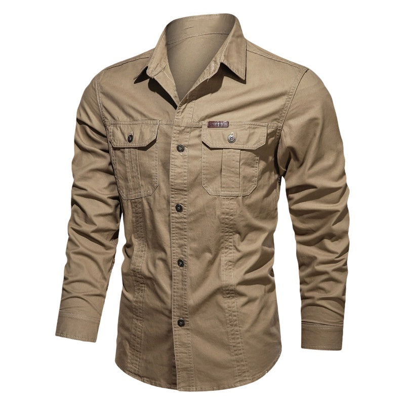 🥳2026 HOT SALE🥳💞50K+ SOLD!👕🔥 50% OFF! Men’s Long Sleeve Cotton Workwear Shirt – Breathable, reinforced seams & dual chest pockets. Tailored fit moves with you. A durable everyday essential. 🛡️✨