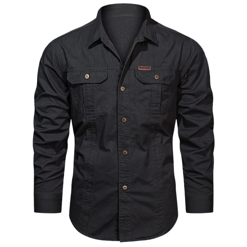 🥳2026 HOT SALE🥳💞50K+ SOLD!👕🔥 50% OFF! Men’s Long Sleeve Cotton Workwear Shirt – Breathable, reinforced seams & dual chest pockets. Tailored fit moves with you. A durable everyday essential. 🛡️✨