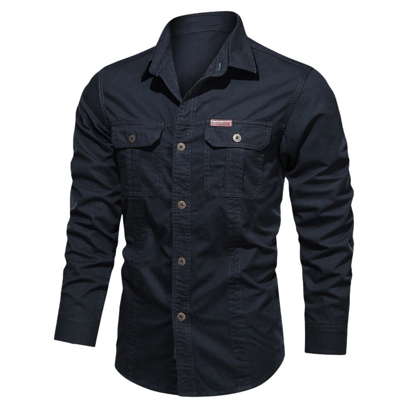 🥳2026 HOT SALE🥳💞50K+ SOLD!👕🔥 50% OFF! Men’s Long Sleeve Cotton Workwear Shirt – Breathable, reinforced seams & dual chest pockets. Tailored fit moves with you. A durable everyday essential. 🛡️✨