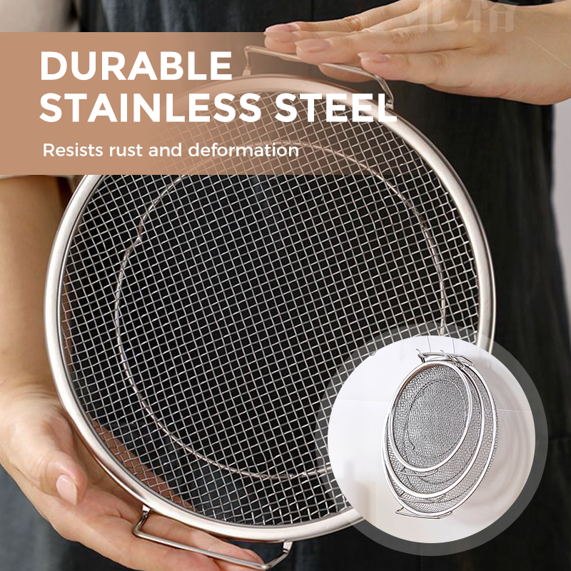 🥳2026 HOT SALE🥳💞50K+ SOLD!🍲🍟 50% OFF! Kitchen Stainless Steel Drain Strainer Disc – Food‑grade, rustproof. Drains oil fast for healthier meals. A kitchen must. 🛡️✨