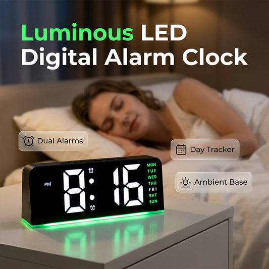 🥳2026 HOT SALE🥳💞50K+ SOLD!⏰💡 50% OFF! LED Digital Alarm Clock – Ultra‑clear display, weekday/weekend modes. Soothing ambient light doubles as night light. No more morning confusion. 🛌✨