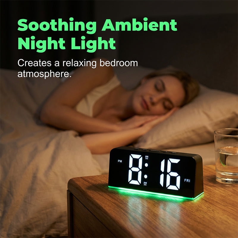 🥳2026 HOT SALE🥳💞50K+ SOLD!⏰💡 50% OFF! LED Digital Alarm Clock – Ultra‑clear display, weekday/weekend modes. Soothing ambient light doubles as night light. No more morning confusion. 🛌✨