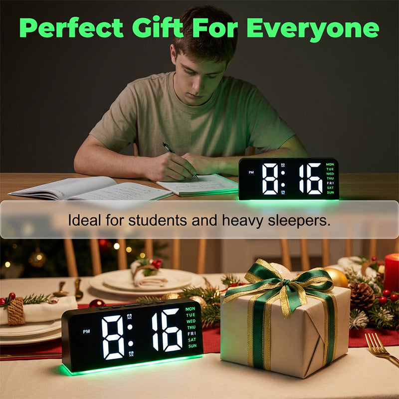 🥳2026 HOT SALE🥳💞50K+ SOLD!⏰💡 50% OFF! LED Digital Alarm Clock – Ultra‑clear display, weekday/weekend modes. Soothing ambient light doubles as night light. No more morning confusion. 🛌✨