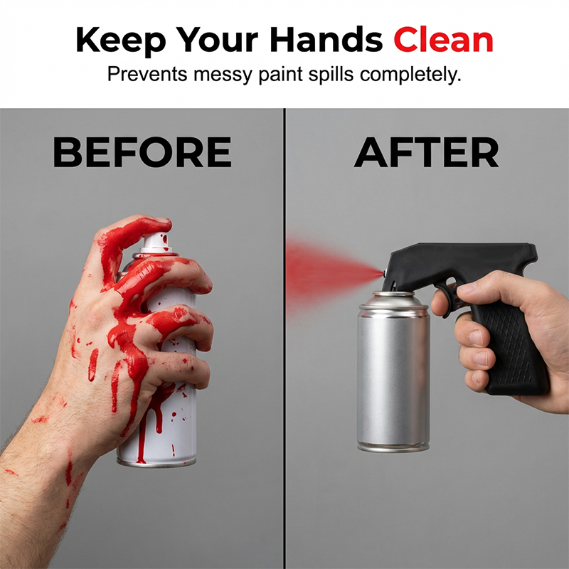 🥳2026 HOT SALE🥳💞50K+ SOLD! 🛠️✨ 50% OFF! Aerosol Spray Can Trigger Handle – Effortless precision control, full‑hand grip eliminates finger fatigue. Snap‑on install, no tools needed – transforms any standard spray can! 🖌️💪